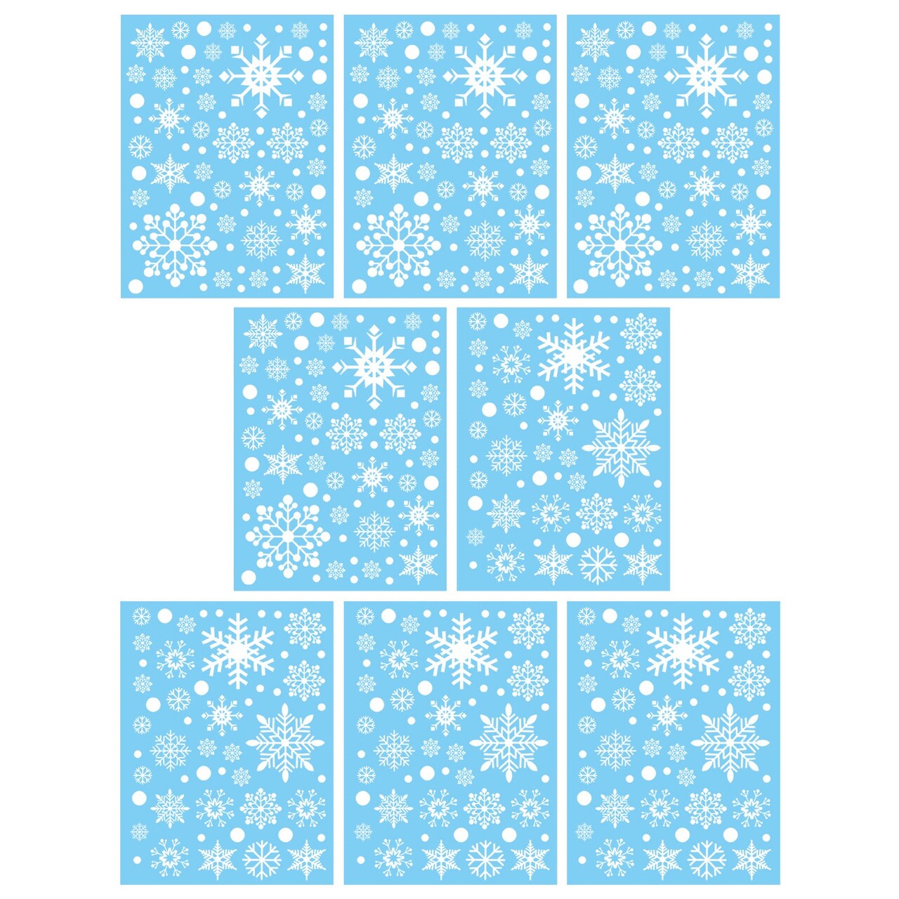 Wrapables Snowflake Window Clings Decal Stickers, Christmas Winter Decoration for Glass Windows